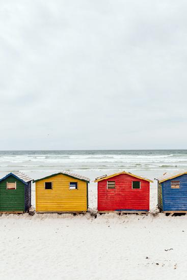 Muizenberg bunte Umkleidekabinen