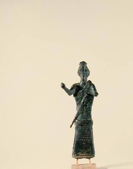 Figurine with sword and quiver and a five-line cuneiform inscription, from Lorestan, Iran od Neo-Elamite  Period