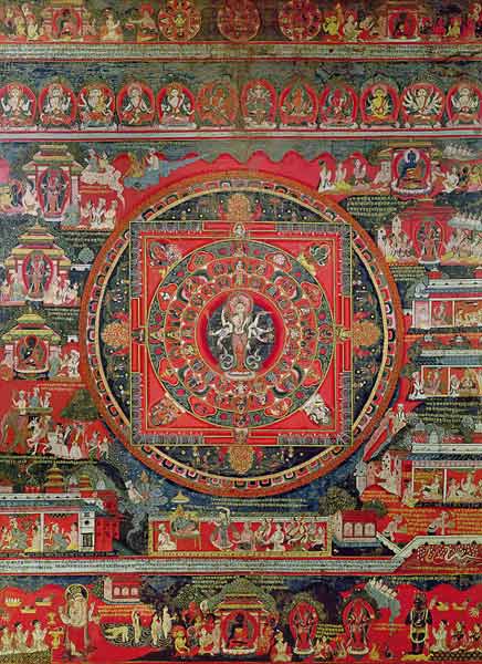 Mandala of Amoghapasa od Nepalese School