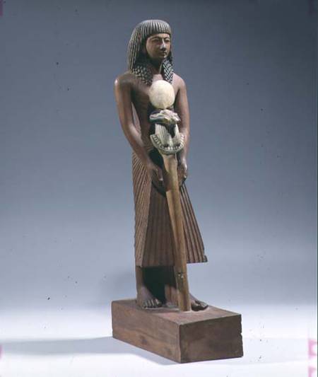 Standard bearer with a ram-headed standard od New Kingdom Egyptian