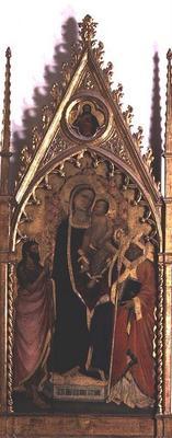 Madonna and Child with Saints (tempera on panel)