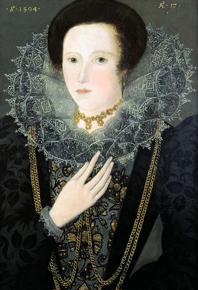 Jane Huddleston (b.1577) at the age of 17 od Nicholas Hilliard