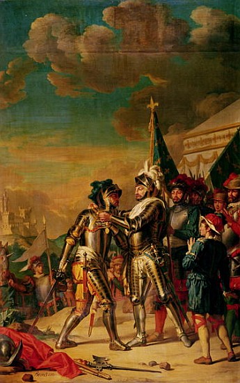 Henri II (1519-59) Giving the Chain of the Order of Saint-Michel to Gaspard de Saulx (1509-73) Count od Nicolas Guy Brenet