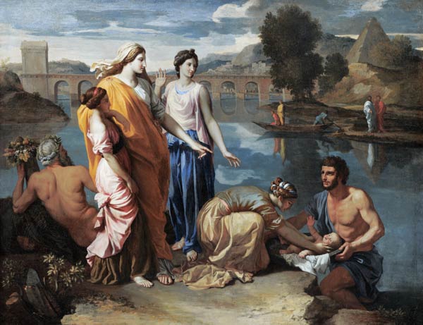 The Auffindung of the Moses boy od Nicolas Poussin