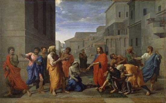 The Woman Taken in Adultery od Nicolas Poussin