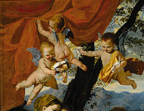 From angels part this one hallows family for group od Nicolas Poussin