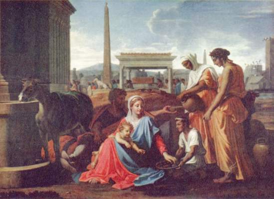 Be quiet on the flight to Egypt od Nicolas Poussin