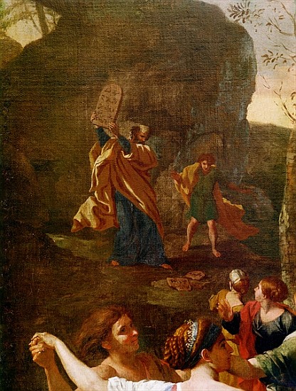 The Adoration of the Golden Calf, before 1634 (detail of 3738) od Nicolas Poussin