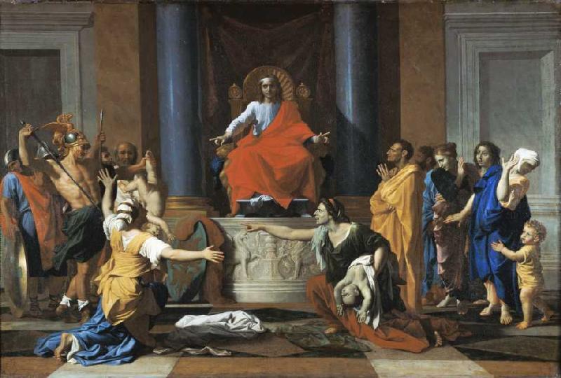 The verdict of the Salomo. od Nicolas Poussin
