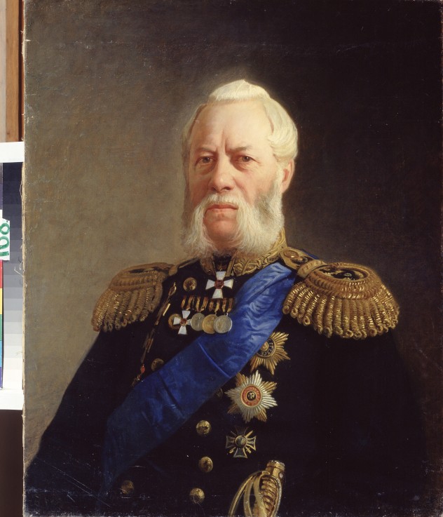 Portrait of Admiral Alexander Panfilov (1808-1874) od Nikolai Nikolajewitsch Ge