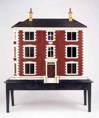'Ivy Lodge', a rural style dollshouse, view of the front, English, 1886 (mixed media) (see also 1252 od 
