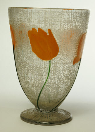 A Daum Art Deco Marquetry And Applied Vase od 