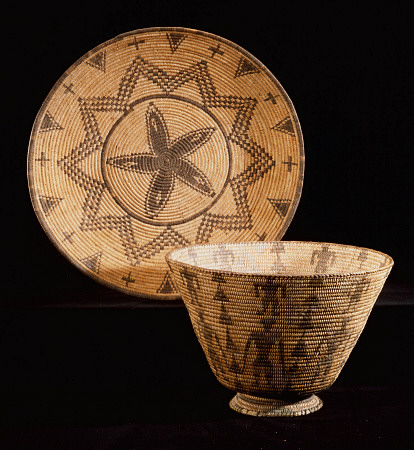 An Apache Coiled Tray And Bowl od 