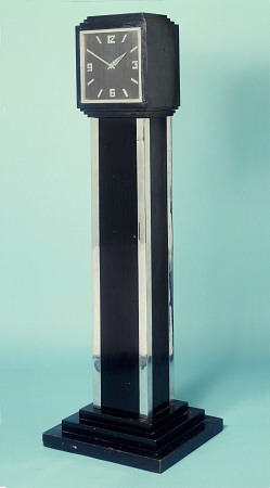 An Art Deco Ebonised Cocktail Cabinet - In The Form Of A Long Case Clock od 