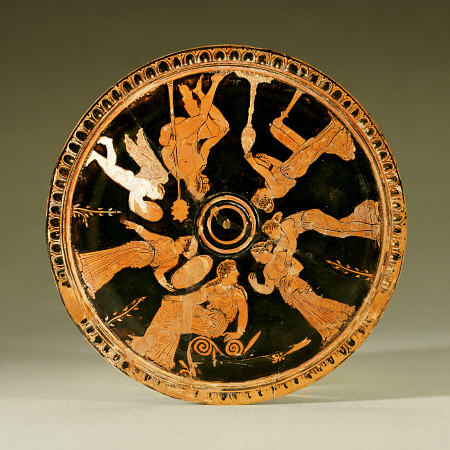 An Attic Red-Figure Pyxis (Type C), Seen From Above od 