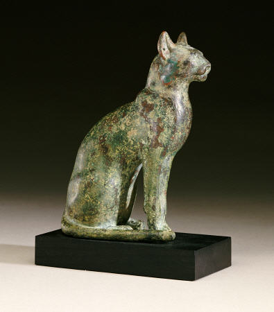 An Egyptian Bronze Figure Of A Cat od 