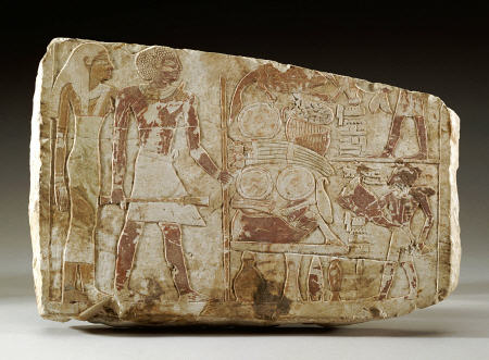 An Egyptian Middle Kingdom Limestone Relief od 