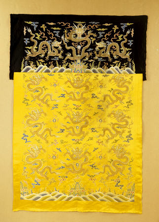 An Imperial Yellow Silk Brocade Cloth Of State, Qianlong Period (1735-1796) od 