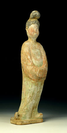 A Painted Pottery Figure Of A Court Lady od 