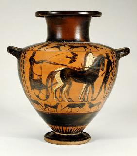 An Attic Black-Figure Hydria, Circa 530 B