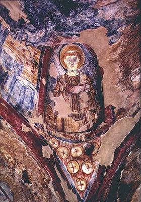 Angel, detail of the decoration of the spandrels supporting the dome (fresco) od 