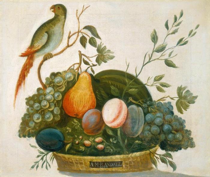 Basket of Fruit with Parrot od 