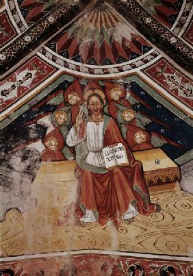 Bastia Mondovì / Blessing Christ, Fresco