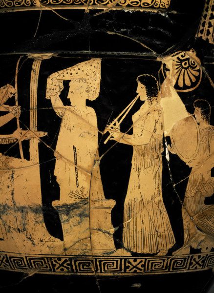 Dionysosfeier, Ausschnitt / Vasenmalerei od 