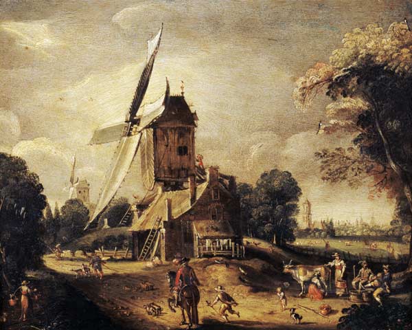 Landscape w.Windmill / Flem.Paint./ C17 od 