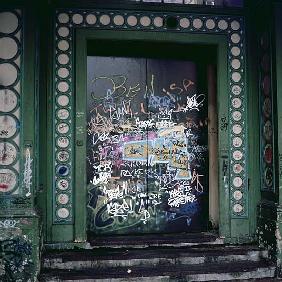 Doors with graffiti