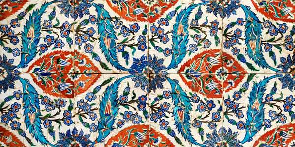 Eight Composite Iznik Polychrome Square Tiles, Circa 1575 od 
