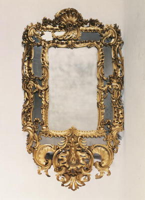 George II carved giltwood mirror, mid 18th century od 