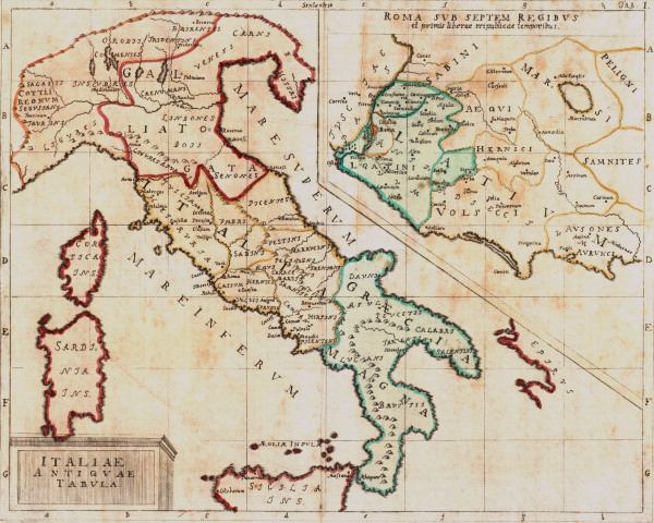 Italy , Map during antiquity od 