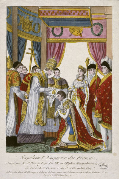 Coronation of Napoleon / Engraving od 