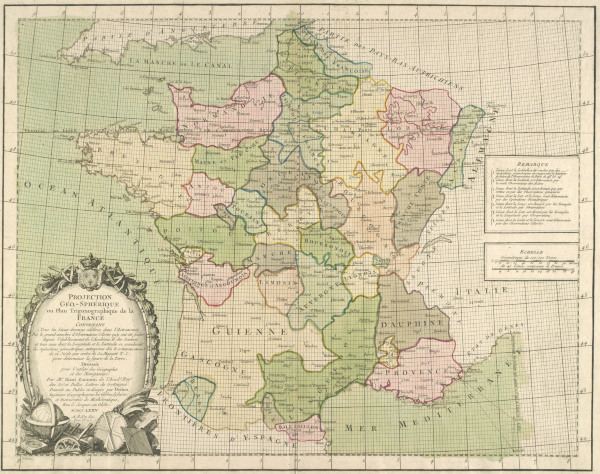 Map of France 1775 od 