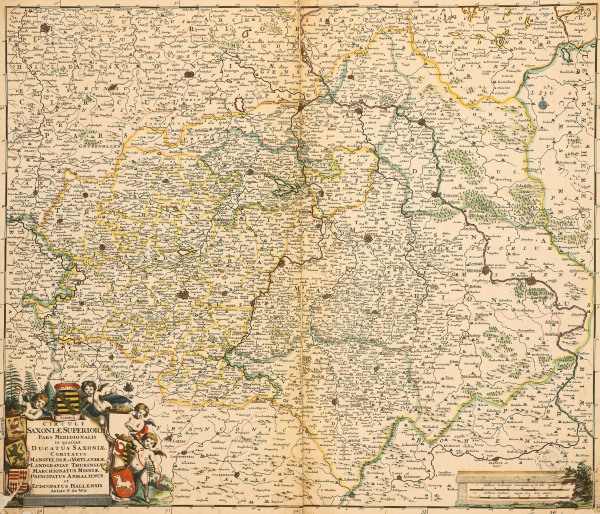 Map of Saxony od 