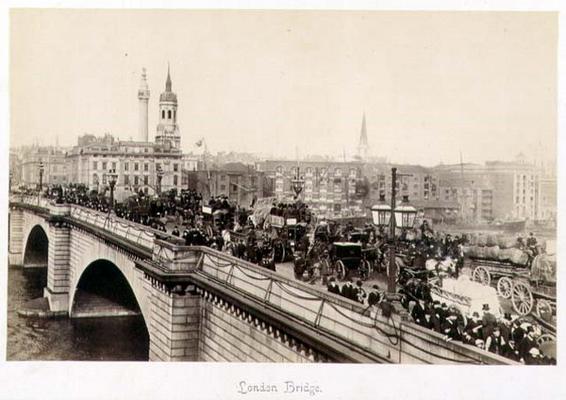 London Bridge, c.1880 (sepia photo) od 