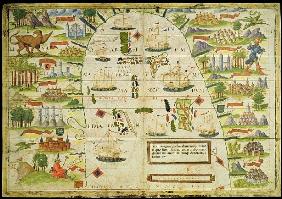 Map of the China sea, from a facsimile of the ''Miller Atlas'' Pedro and Jorge Reinel, and Lopo Home