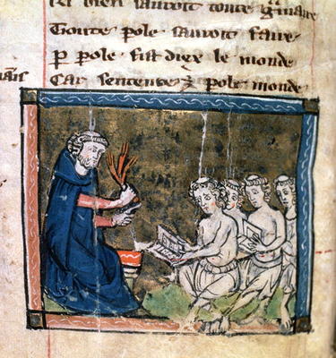 Ms 2200 f.57v The teaching of Grammar, from a collection of scientific, philosophical and poetic wri od 