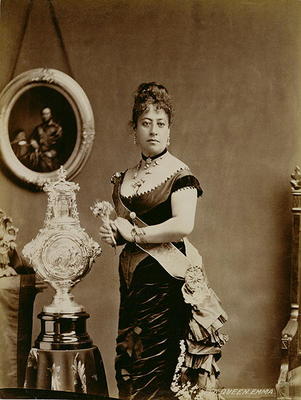 Queen Emma (1836-85) (sepia photograph) od 