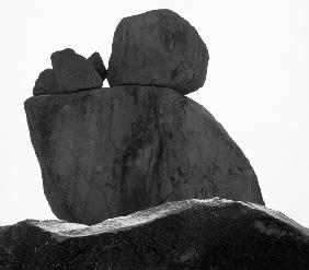 Rocks at Idar (b/w photo) 