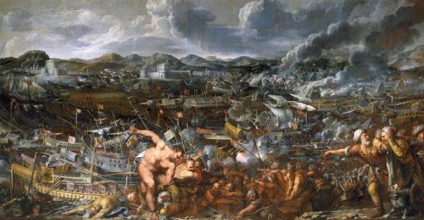 Battle at the Dardanelles 1656 / Paint. od 