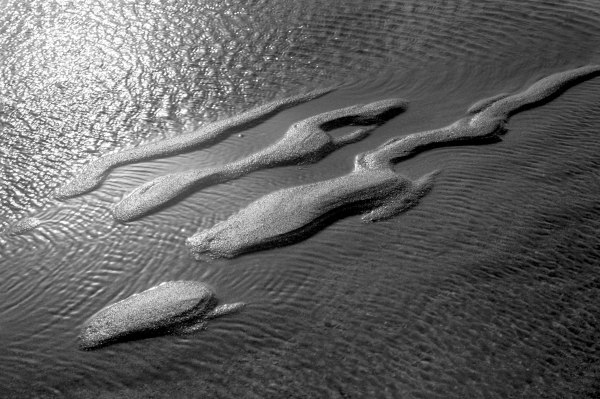 Sea and sand, Porbandar II (b/w photo)  od 