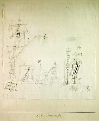 Stage building site, 1928 (no 44) (pen on paper on cardboard)  od 