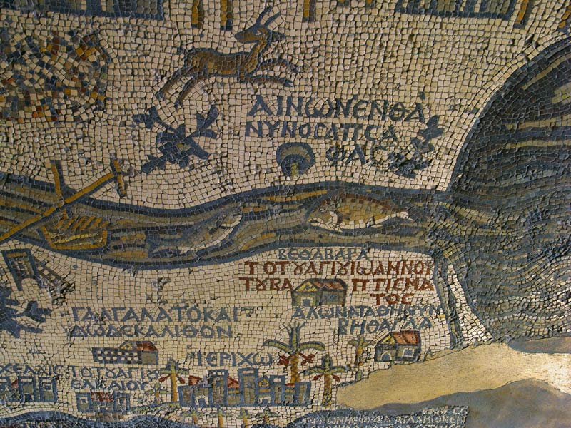 The Mosaic Map of Jerusalem, 542-570, 6th Century A.D., mosaic od 