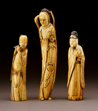 Three Ivory Figures Of Immortals od 