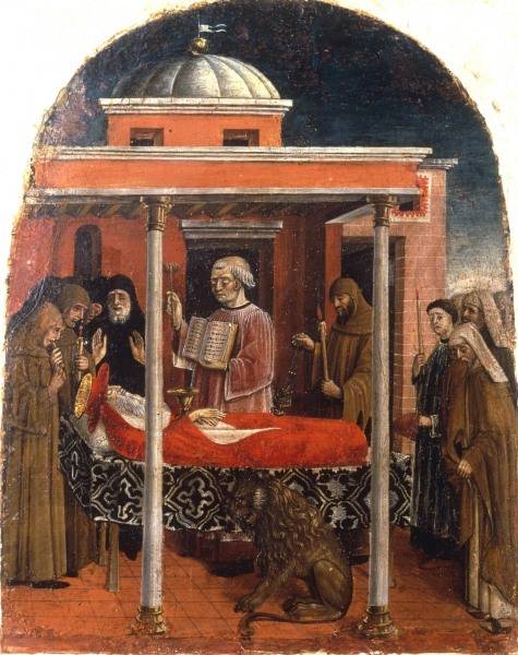 Death of St.Jerome / Ital.Ptg./ C15th od 