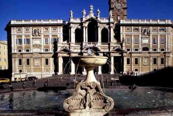 View of the church and the fountain designed by Carlo Maderno (1556-1629) (photo) od 