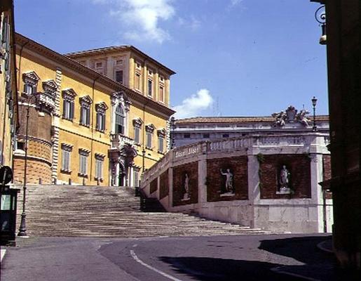 View of the facade from Via della Dataria, designed by Domenico Fontana (1543-1607) Carlo Maderno (1 od 