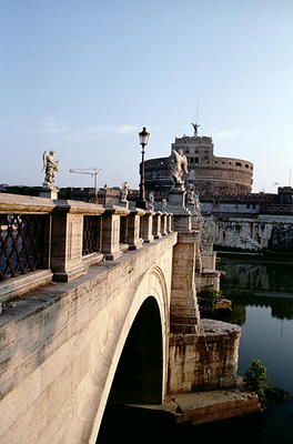 View over the Tiber towards the Castel Sant' Angelo (photo) od 